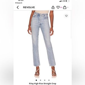 Riley high rise straight crop jeans from agolde